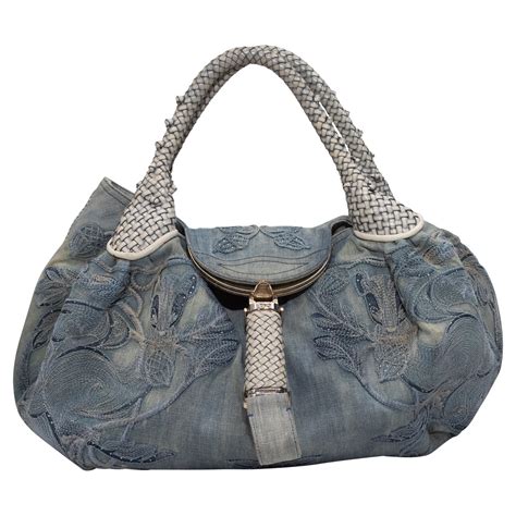 blue jeans fendi bag|Fendi light blue bags.